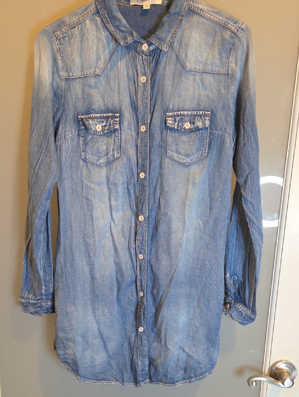 Vanilla Bay Light Blue Denim Button-Up Shirt